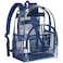 PACKISM Clear Backpack 17 inch Large Clear Backpacks for School Heavy Duty Bookbag Transparent PVC See Through Backpack for College Security Work Blue Age 12