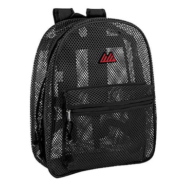 Summit Ridge Mesh Backpacks for Kids Adults School Beach and Travel Colorful Transparent Mesh Backpacks with Padded Straps