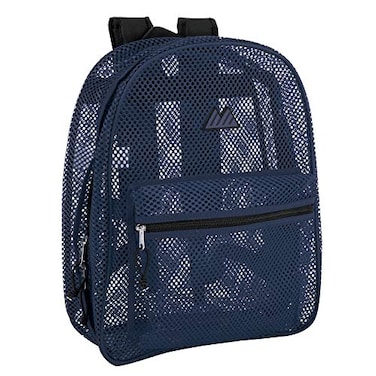 Summit Ridge Mesh Backpacks for Kids Adults School Beach and Travel Colorful Transparent Mesh Backpacks with Padded Straps Large