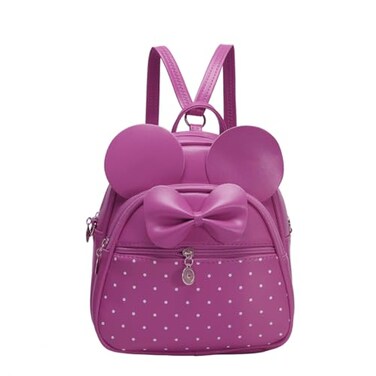 KL928 Girls Bowknot Polka Dot Cute Mini Backpack Small Daypacks Convertible Shoulder Bag Purse for Women
