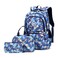 Bansusu 3Pcs Geometric Print Boys Backpack and Lunchbox Set for School Kids Capacity School Backpack for Boys Elementary Middle School