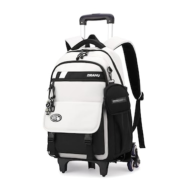 EKUIZAI Boys Rolling Backpack for School Kids Wheeled Bookbag Backpack with Wheels Trolley School Bags for Teen Boys