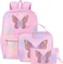 Cokouchyi 3 Pcs Kids Backpack Set with Lunch Box Pencil Case Lightweight Preschool Backpack for Girls Age 38 Kids Book bag Elementary Butterfly