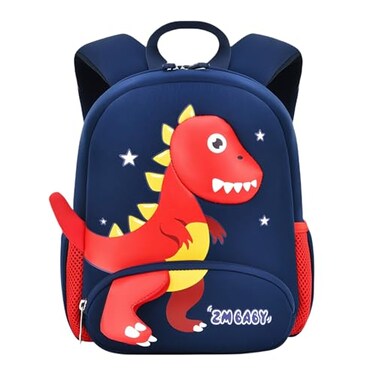Bansusu Dinosaur Antilost Backpack for Boys Kindergarten Preschool Bookbag with Safety Leash Toddler Boys Backpack Daycare Bag BDarkblueRed