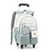 ZHANAO Colorblocking Rolling Backpack for GirlsKawaii School Bag with WheelsTrolley Bookbags for Primary Students