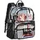 GiMiUiTo Clear Backpack Heavy Duty17 Transparent Bag See Through Backpack for College Work Travel SecurityBlack