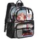 GiMiUiTo Clear Backpack Heavy Duty17 Transparent Bag See Through Backpack for College Work Travel SecurityBlack