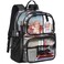 GiMiUiTo Clear Backpack Heavy Duty17 Transparent Bag See Through Backpack for College Work Travel SecurityBlack