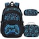 DIGOBAY Boys Backpack for School 3PCS Cool Luminous Gamer Backpack for Boys with Lunch Box Pencil Case Kids Backpacks Bookbag for Teen Boy Elementary Middle High School with USB Charging Port