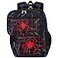 AUIVTY Kids Backpack Boys Spider Backpack with Lunch Box Kindergarten Elementary School Travel Toddler Bookbag Mochilas Para Nios Ages 310Lightning Red Spider
