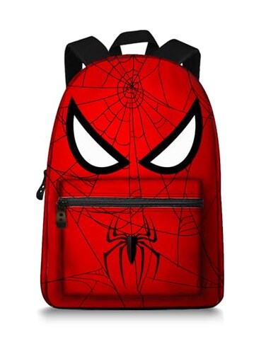 JeremySport School BackpackLightweight Spider Elementary Schoolbag for Kids
