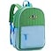 VASCHY Kids Backpack for Boys Lightweight Quilted Colorblocked Bookbag Preschool Backpack for Kindergarten Children Green Blue
