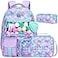 ZBAOGTW Cute Mermaid Backpacks for Girls Aesthetic Backpack for Elementary with Lunch Box School Backpack for Girls School Supplies