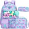 ZBAOGTW Cute Mermaid Backpacks for Girls Aesthetic Backpack for Elementary with Lunch Box School Backpack for Girls School Supplies