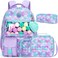 ZBAOGTW Cute Mermaid Backpacks for Girls Aesthetic Backpack for Elementary with Lunch Box School Backpack for Girls School Supplies
