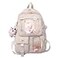 Eagerrich Cute Backpack with Cute Pin Accessories Plush Pendant for School Bag Student Girl Backpack SuperCapacity Waterproof Travel BackpackBeige
