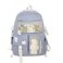 Eagerrich Cute Backpack with Cute Pin Accessories Plush Pendant for School Bag Student Girl Backpack SuperCapacity Waterproof Travel BackpackBlue