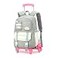 ETAISHOW Cat Print Rolling Backpack for Girls Kids Backpack with Wheels Roller Bookbag Trolley School Bag Wheeled Bag Green