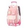 ETAISHOW Cat Print Rolling Backpack for Girls Kids Backpack with Wheels Roller Bookbag Trolley School Bag Wheeled Bag Pink