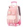 ETAISHOW Cat Print Rolling Backpack for Girls Kids Backpack with Wheels Roller Bookbag Trolley School Bag Wheeled Bag Pink