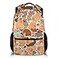 PAKKITOP Backpack for Girls Boys 16 Cute Backpack for School Brown Print Lightweight Bookbag for Students Gifts for Kids