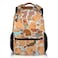 PAKKITOP Backpack for Girls Boys 16 Cute Backpack for School Brown Print Lightweight Bookbag for Students Gifts for Kids