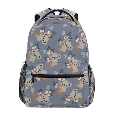 senya Koala Floral School Backpack for Boys Girls Bookbag Travel Bag One Size