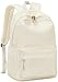 LOIDOU Backpack for Girls School Backpacks Bookbags for Elementary Middle School Women Laptop Backpacks Pure Beige L17