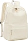LOIDOU Backpack for Girls School Backpacks Bookbags for Elementary Middle School Women Laptop Backpacks Pure Beige L17