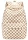 LOIDOU Backpack for Girls School Backpacks Bookbags for Elementary Middle School Women Laptop Backpacks Brown white checker L17