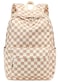 LOIDOU Backpack for Girls School Backpacks Bookbags for Elementary Middle School Women Laptop Backpacks Brown white checker L17
