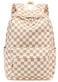 LOIDOU Backpack for Girls School Backpacks Bookbags for Elementary Middle School Women Laptop Backpacks Brown white checker L17