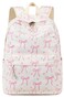 LOIDOU Backpack for Girls School Backpacks Bookbags for Elementary Middle School Women Laptop Backpacks Bow tie Beige L17