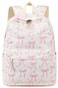LOIDOU Backpack for Girls School Backpacks Bookbags for Elementary Middle School Women Laptop Backpacks Bow tie Beige L17