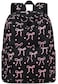 LOIDOU Backpack for Girls School Backpacks Bookbags for Elementary Middle School Women Laptop Backpacks Bow tie Black L17