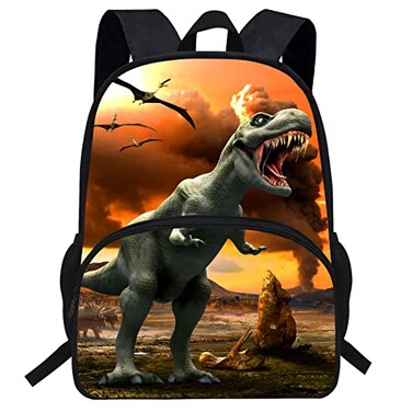 VEEWOW 16inch Preschool Bags Boys Dinosaur Backpack Toddler Rucksack Kindergarten Elementary Kids Bookbag D940c