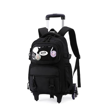LANSHIYA Girls Rolling Backpack Elementary School Bag with Wheels Trolley Bags for Kids Roller Backpack for Girls Boys