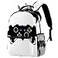 KikandKo Black Gamer Controller School Backpack for Boys Lightweight Bookbag Backpack Purse for Men