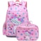 Octsky Backpack for Girls Kids School Backpacks with Lunch Box Preschool Kindergarten BookBag Set With Chest Strap Cat Pink