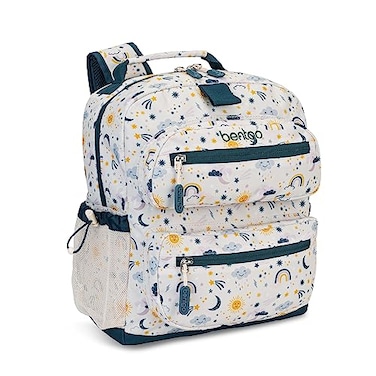 Bentgo Kids Backpack Lightweight 14 Backpack in Fun Prints for School Travel Daycare Ideal for Ages 4 Roomy Interior Durable WaterResistant Fabric Loop for Lunch Bag Friendly Skies
