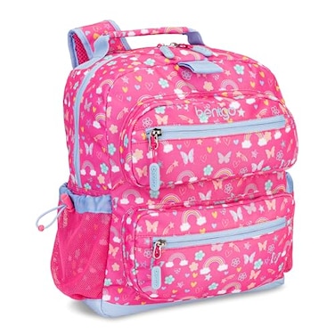 Bentgo Kids Backpack Lightweight 14 Backpack in Fun Prints for School Travel Daycare Ideal for Ages 4 Roomy Interior Durable WaterResistant Fabric Loop for Lunch Bag Rainbows