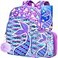 gxtvo 3PCS Mermaid Backpack for Girls 16 Sequin Preschool Elementary Bookbag and Lunch Box