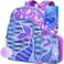 gxtvo 3PCS Mermaid Backpack for Girls 16 Sequin Preschool Elementary Bookbag and Lunch Box
