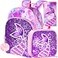 gxtvo 3PCS Mermaid Backpack for Girls 16 Sequin Prechool Elementary Bookbag and Lunch Box