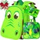 CCJPX 3PCS Toddler Backpack for Boys 12 Dinosaur Bookbag and Lunch Box Kindergarten Preschool Bag