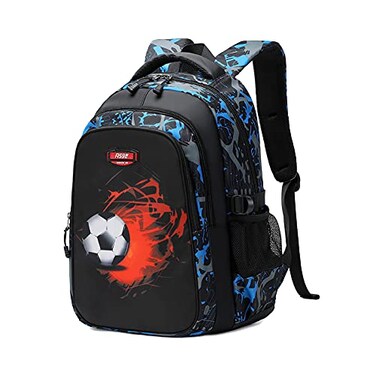 Asge Backpack for School Boys Backpacks for Kids Camo Bookbag for Middle School Bags Waterproof Travel Back Pack Blue