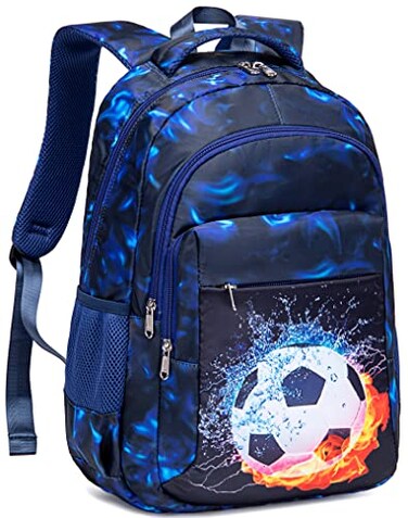 LEDAOU School Backpack for Boys Girls Kids Bookbag Elementary Primary Middle School Soccer Bag Travel Backpack for Ages 614