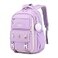 PIG PIG GIRL Girls Backpack Kids Backpack for Girls with Antitheft Back Pocket Lightweight School Back Pack Water Resistant Bookbag for Elementary Primary School Purple