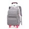 LANSHIYA Solid Color Girls Rolling Backpack with Wheels Schoolbag Elementary School Student Trolley Daypack Outdoor Travel bag