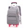 LANSHIYA Solid Color Girls Rolling Backpack with Wheels Schoolbag Elementary School Student Trolley Daypack Outdoor Travel bag
